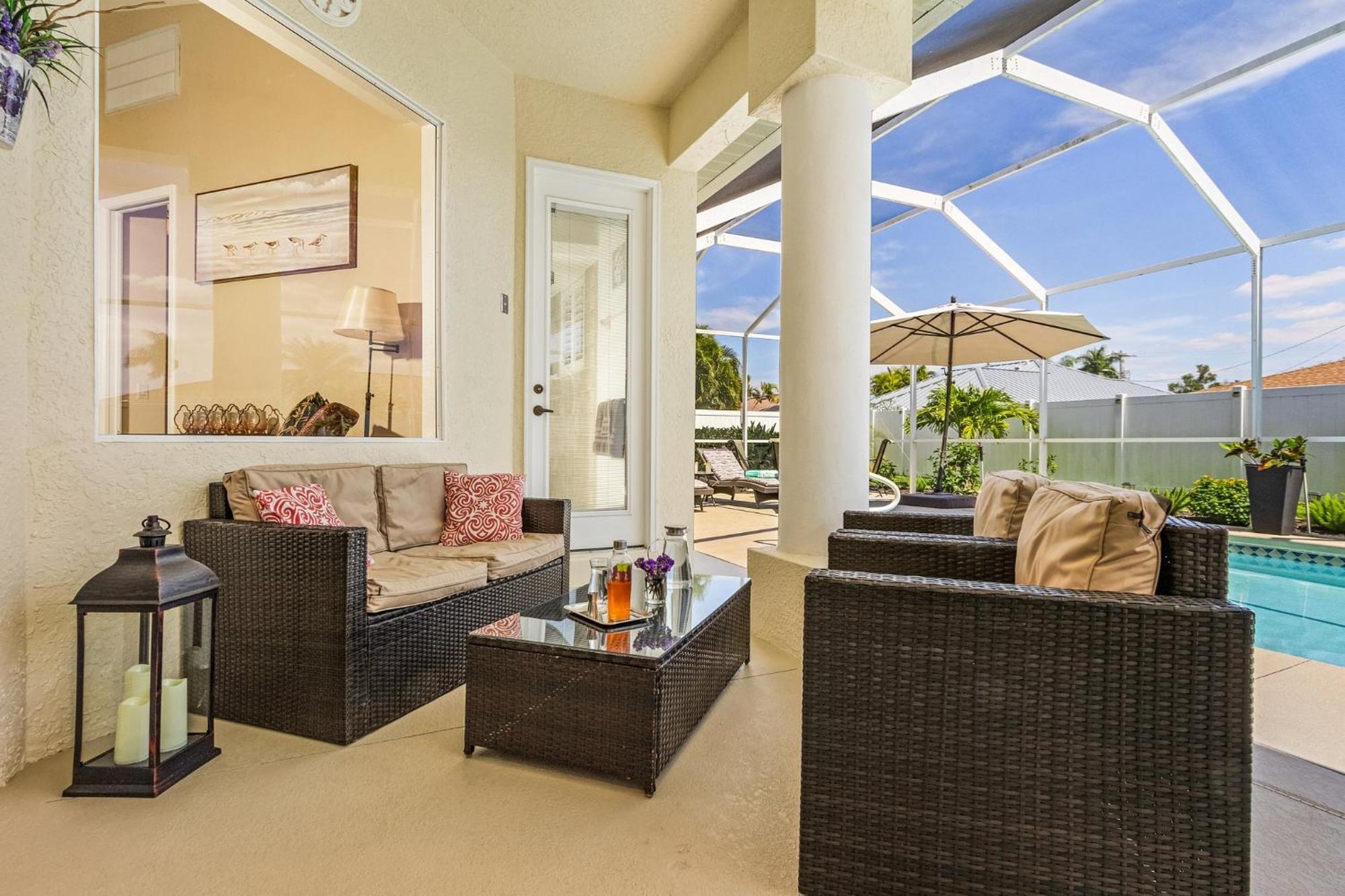 Villa-Haze, Lots Of Privacy, Solar & Electric Heated Pool And Spa Cape Coral Exteriör bild
