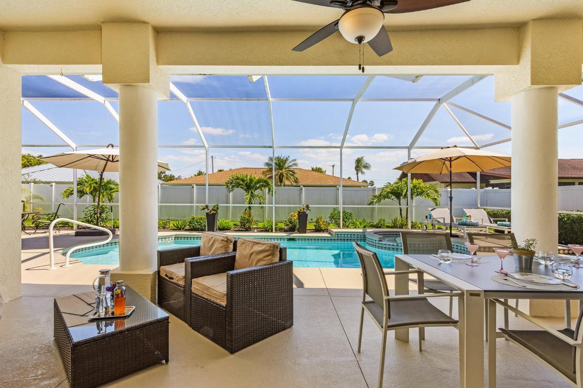 Villa-Haze, Lots Of Privacy, Solar & Electric Heated Pool And Spa Cape Coral Exteriör bild