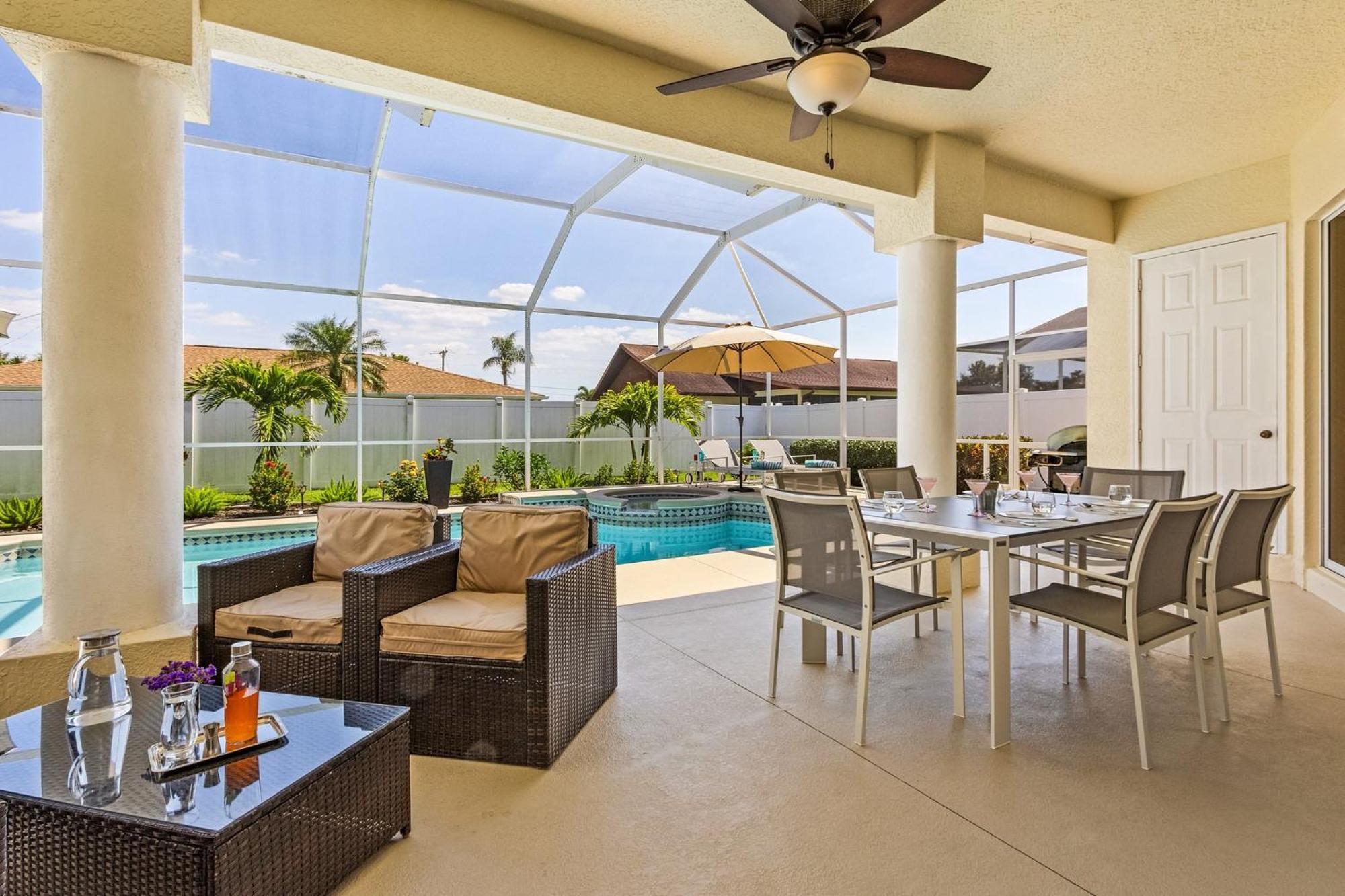 Villa-Haze, Lots Of Privacy, Solar & Electric Heated Pool And Spa Cape Coral Exteriör bild